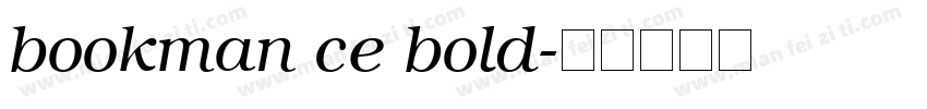 bookman ce bold字体转换